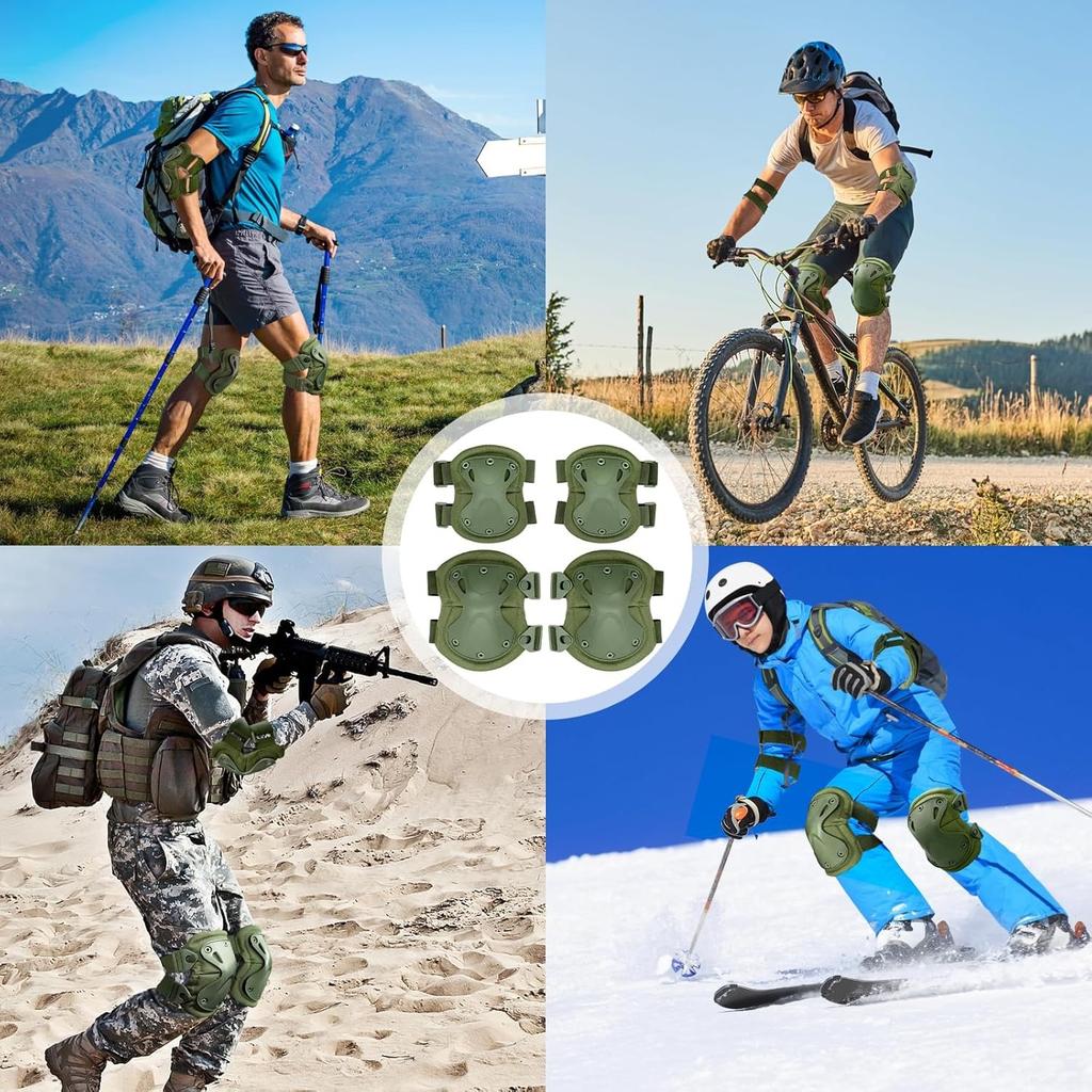Knee Elbow Protective Pads Set For Outdoor Sports Paintball Cycling Skateboarding Safety Gear Knee Guard Pads
