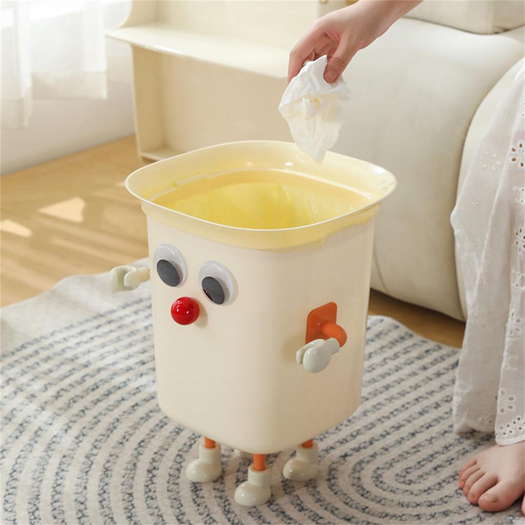 Trash Can DIYs Kitchen Compost Bin Funny Big Eye Trash Bin Garbage Can for Office Kids Bedroom Bathroom Home Decorations