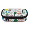 Pencil Case Practical 300D Polyester Smooth Zipper with Main Pocket Mesh Layer and Removable Pen Divider for Classroom Use