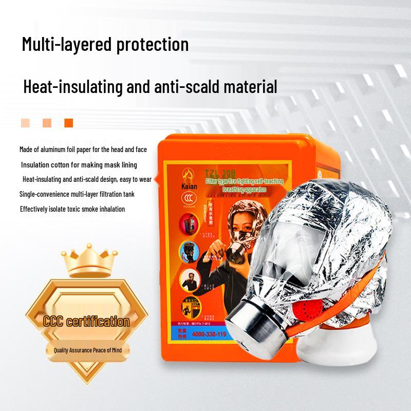 Kai'an TZL30E Fire and Smoke Protection Full Face Escape Mask