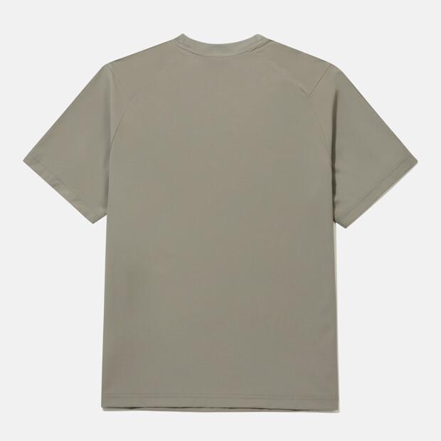 DESCENTE Dualis Air Stretch Woven Short Sleeve T-Shirt Khaki Sr221Dts41
