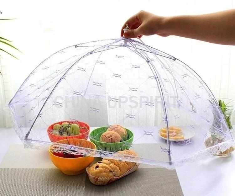 New Folding Food Mesh Cover Tent Home Dining Table Kitchen Counter Vegetable Anti Mosquito Umbrella Insect-proof Food Cover