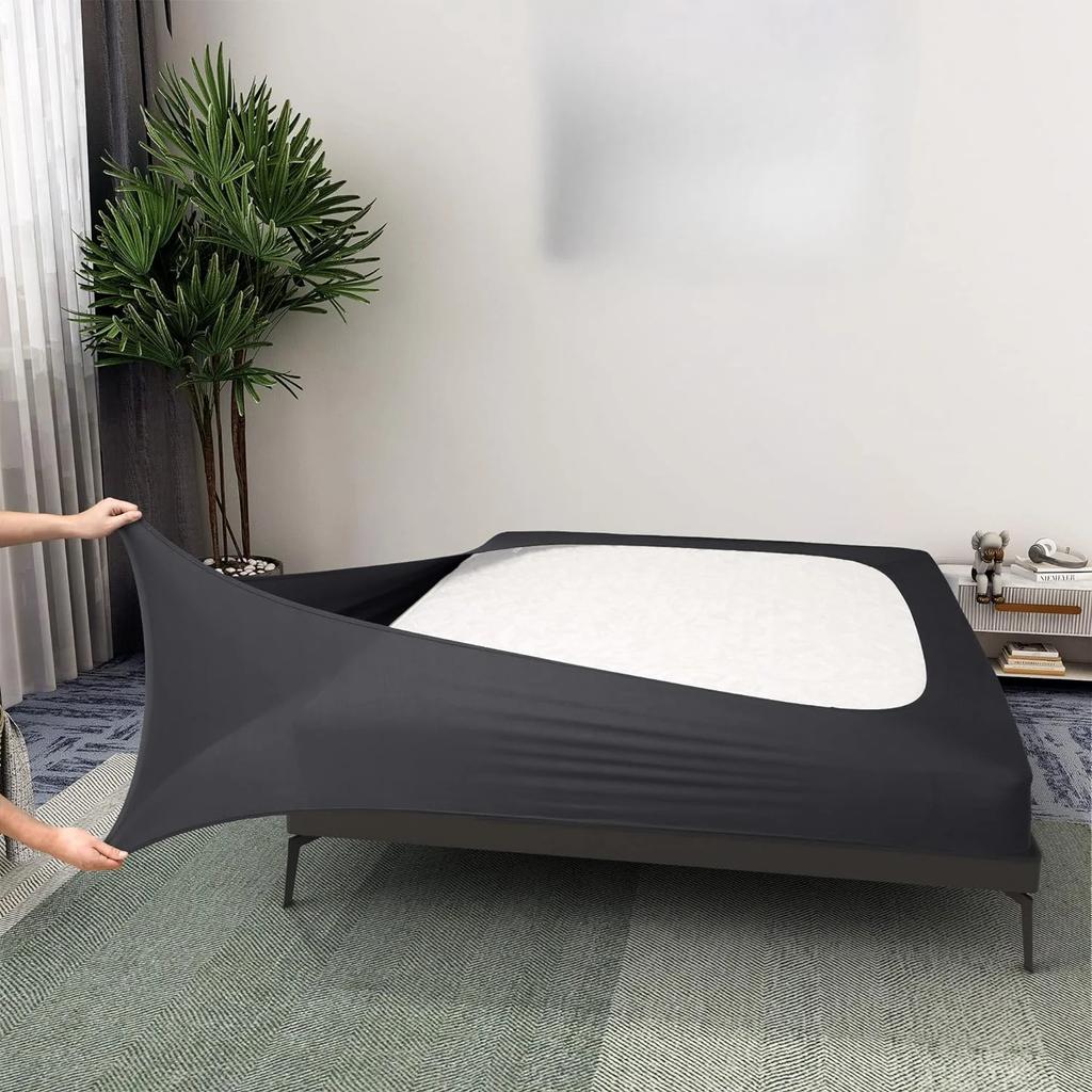 Box Spring Cover Hotel Quality Wrap Around Bed Skirts-Mattress Protector Encasement-Easy To Install Twin/Full/Queen/King