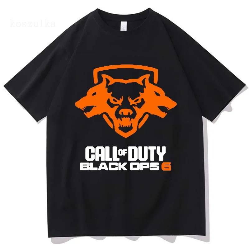 Call of Duty Black Ops 6 Printed Tshirts Funny Game Graphci Men Clothing Short Sleeve Summer Shirt Vintage Streetwear T-shirt
