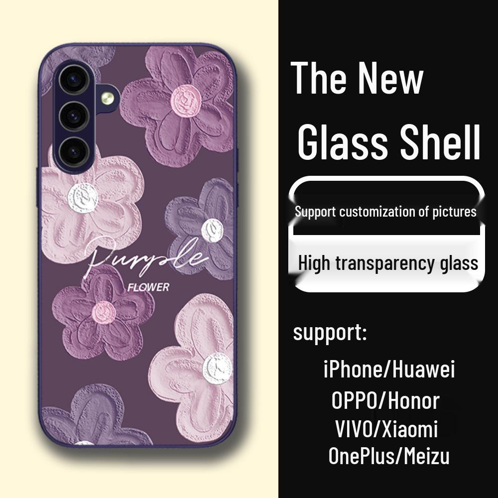 

Чехол для телефона Samsung S25+ с жидким стеклом и цветами, Galaxy S24 Ultra, Пиковый синий Galaxy S23