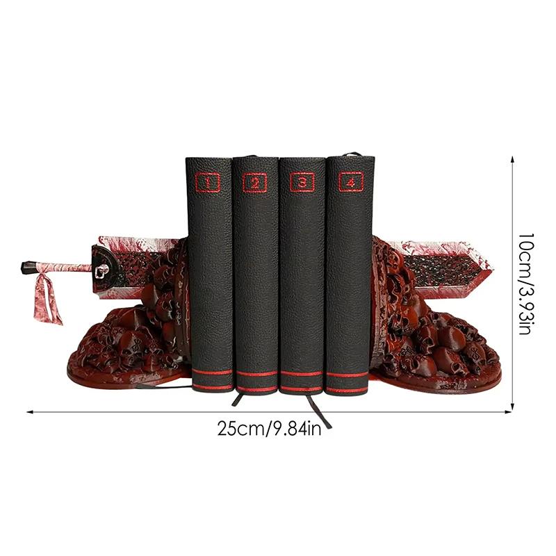 

Berserk Bookends Ornament Dragon Slaying Knife Bookstop Resin Bookshelf Desktop Decor Non-Slip Reading Desk Home Decoration