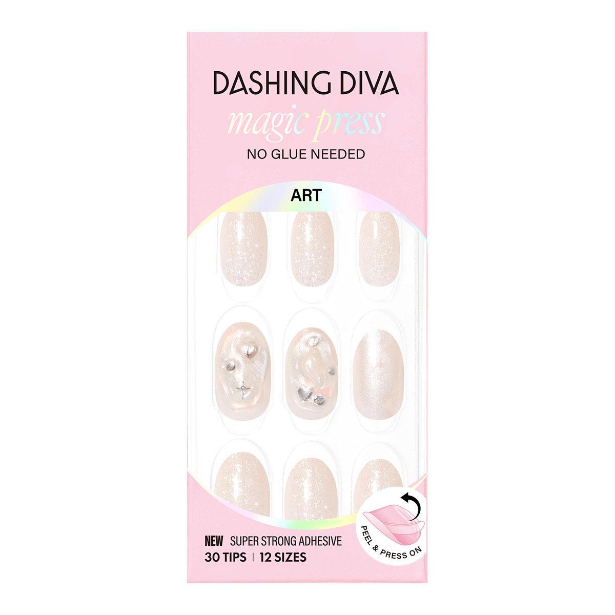 

DASHING DIVA Magic Press Nail/Pedi 62 types Silver Dewey