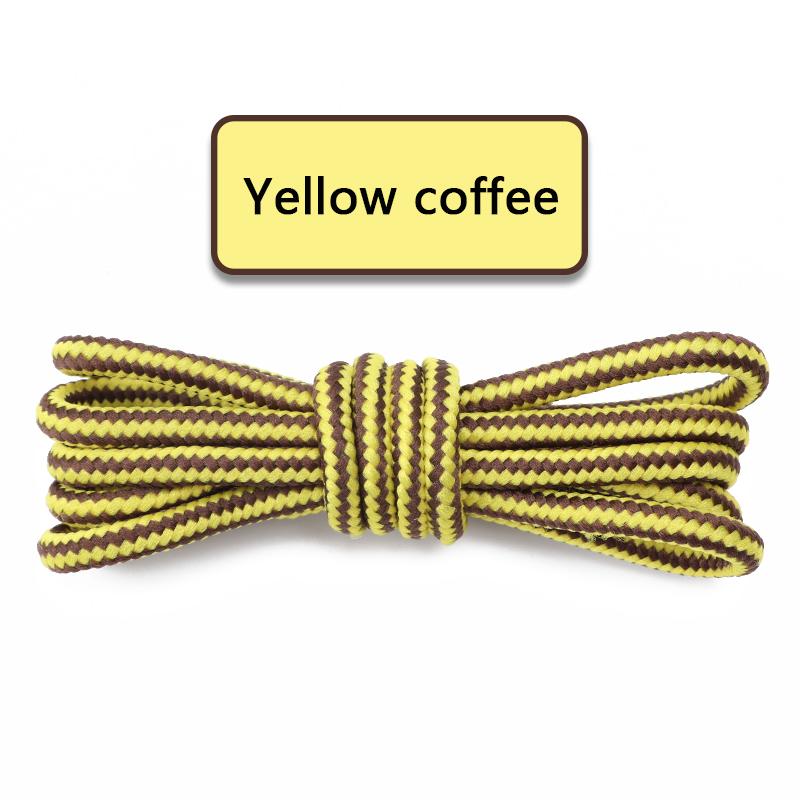 1Pair Boots Round Shoelaces Striped Double Color Shoe Laces Outdoor Hiking Leisure Shoe Lace Sneakers Casual Shoelace Accesories