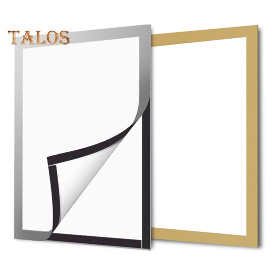 A5/A6 Magnetic Sign Holder Wall Mounted Self-Adhesive Photo Display Frame Transparent PVC Picture Document Paper Poster Artwork Painting Holder