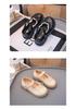 Girls' Classic Black Leather Princess Shoes - Soft Sole Lace Casual Flats for Spring & Autumn