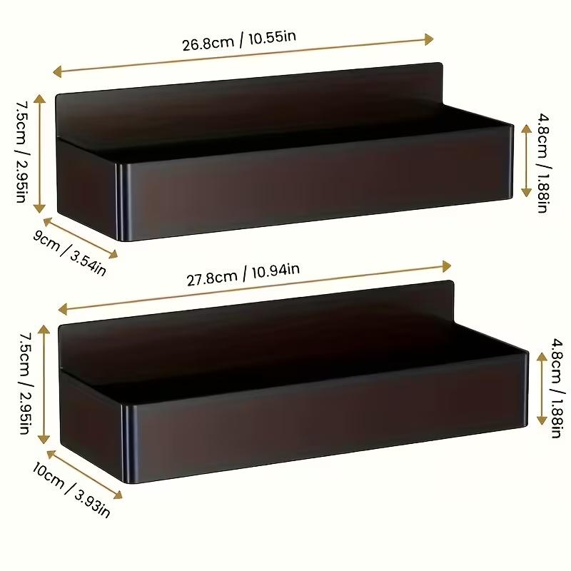 Magnetic Storage Basket Refrigerator Side Organizer Plastic Spice Rack for Kitchen Microwave Washing Machine No Drilling