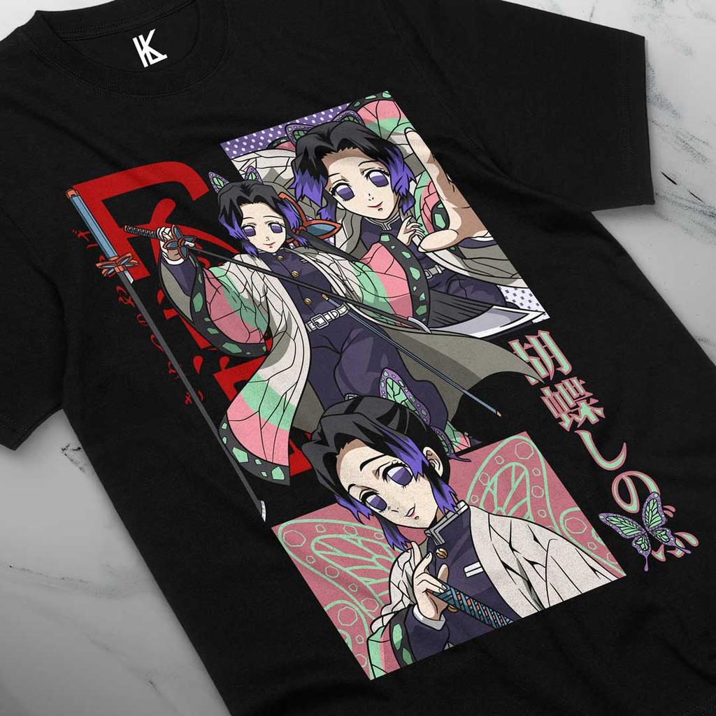 Shinobu Kocho T-Shirt Demon Slayer Kimetsu No Yaiba Design Anime Gift Tee S-5XL Cotton