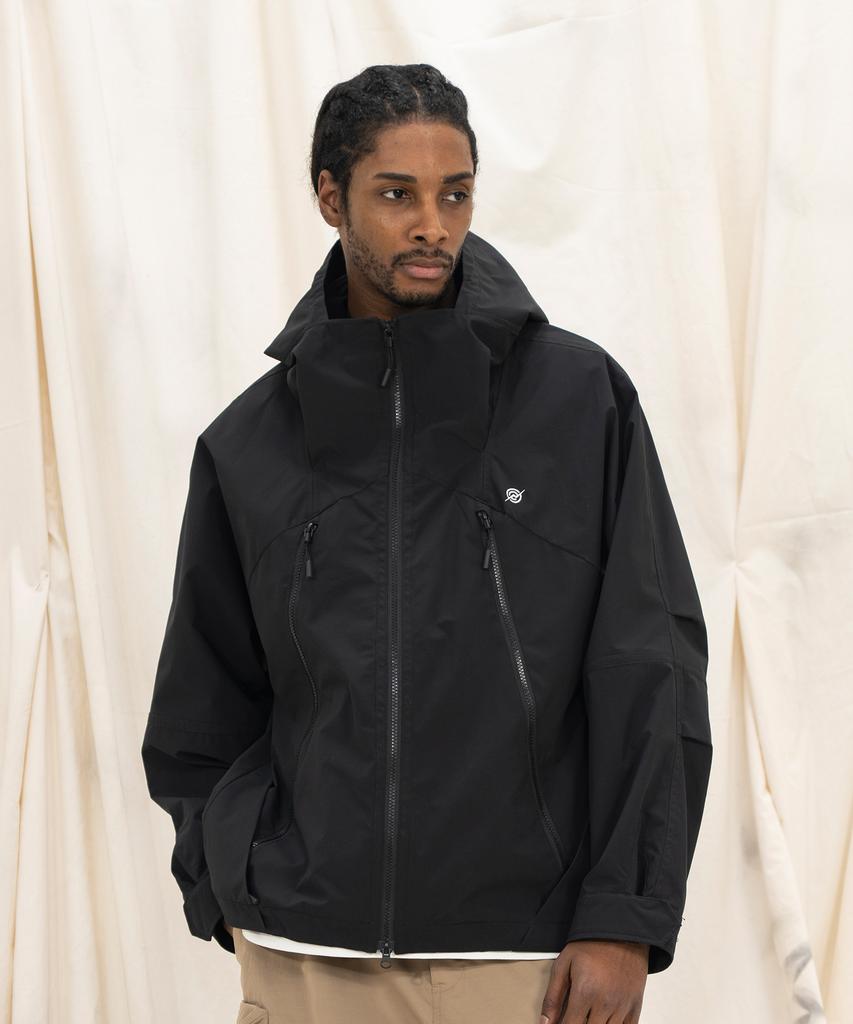 Kalapatthar 3Layer Hidden Pocket Hooded Jacket - Black