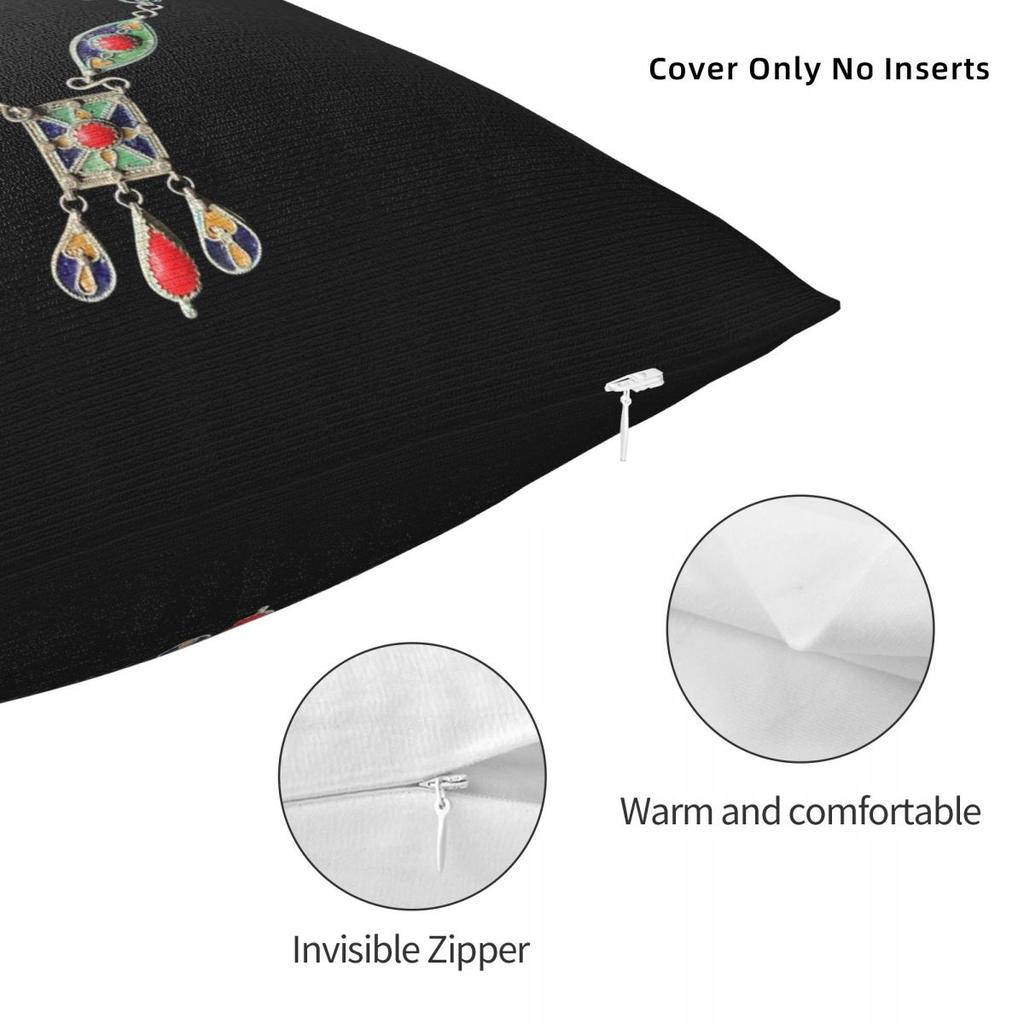 Kabyle Jewelry Amazigh Pillowcase Cushion Comfort Throw Pillow Sofa Decorative Cushions Used for Home Bedroom Living Room