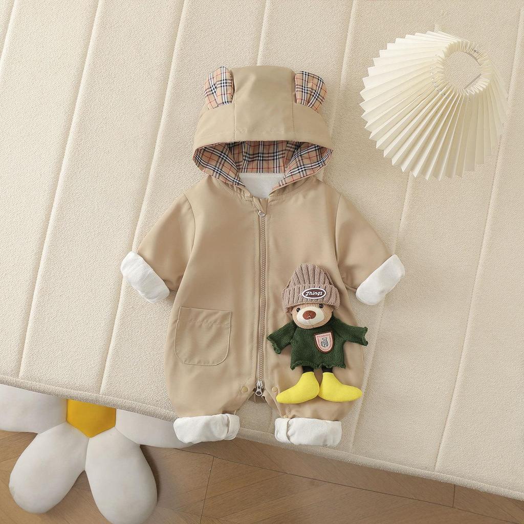 Super Cute Cartoon Baby Romper - Windproof for Spring & Autumn Outings