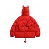 Dark Style Little Devil Horn Hooded Cotton Jacket for Men and Women Winter Small Tail Cotton Jacket Loose Warm Coat