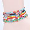 Handmade Bohemian Multicolor Rope Colorful Rice Bead Bracelet Wax Thread Woven Friendship Bracelet For Women Party