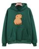 Funny Capybara Print Mikina Dámské/Pánské Kawaii Kreslené topy Mikina pro dívky Unisex Fashion Harajuku Grafické Pulovry s kapucí