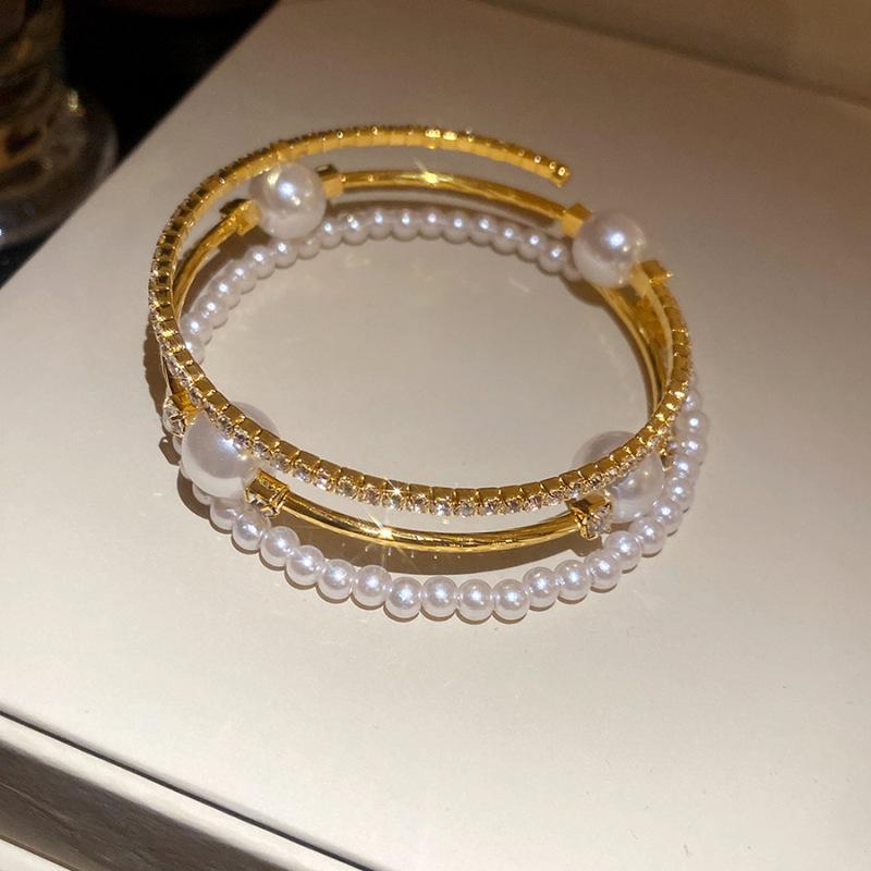 Открытый браслет-манжета с корейскими стразами: Модный, Высококлассный, Роскошный Браслет для Женщин 2025.