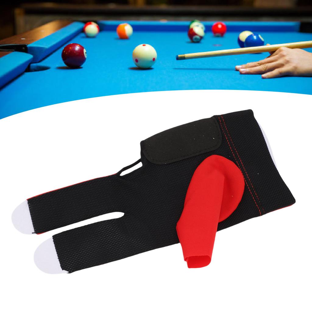 Left Hand Pool Glove 3 Finger Nylon Comfortable Elastic Billiard Pool Glove