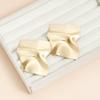 Geometric irregular pleated stud earrings temperament metallic retro ins exaggerated style earrings