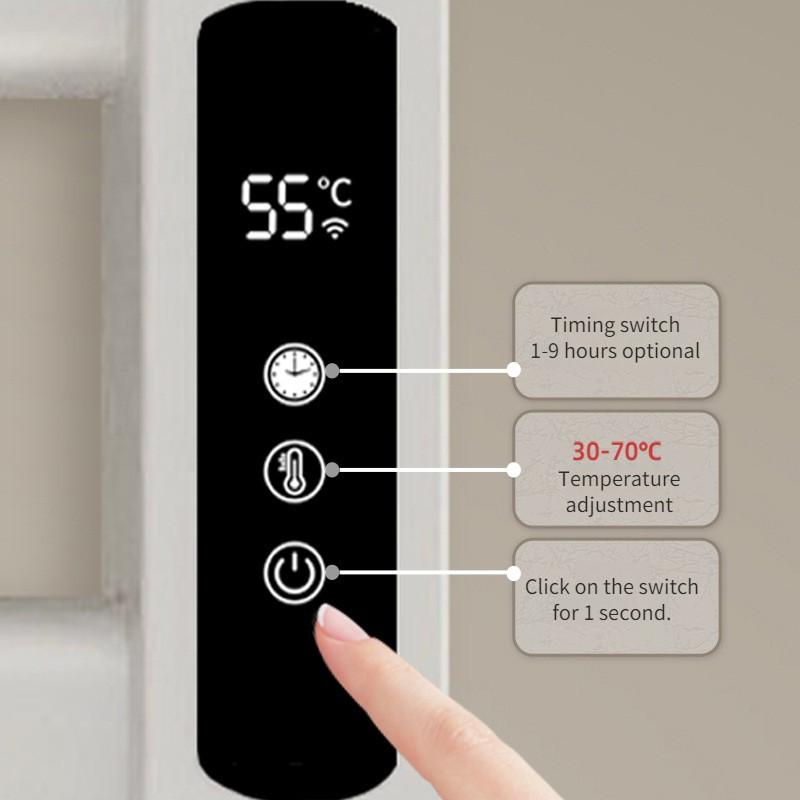 WiFi Intelligent Constant Temperature Drying Towel Bar Stainless Steel Towel Rotating Storage Rack Bathroom Electric Towel Rack