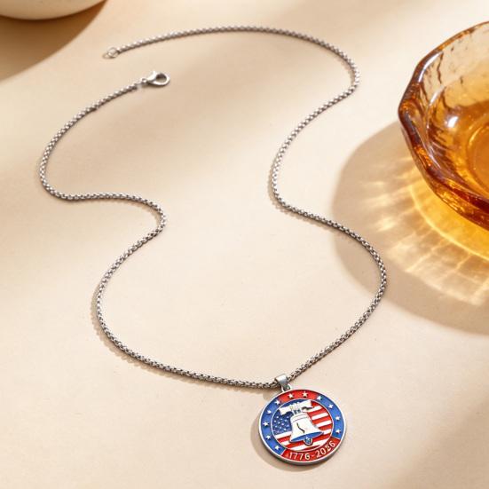 USA 250th Anniversary Jewelry for Women American Flag Necklace And Patriotic Earrings Set 1776-2026 Collectible Gift for Men Women