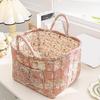 Multipurpose Floral Storage Basket Foldable Cloth Hamper Fabric Storage Basket for Bedroom Bathroom Organization