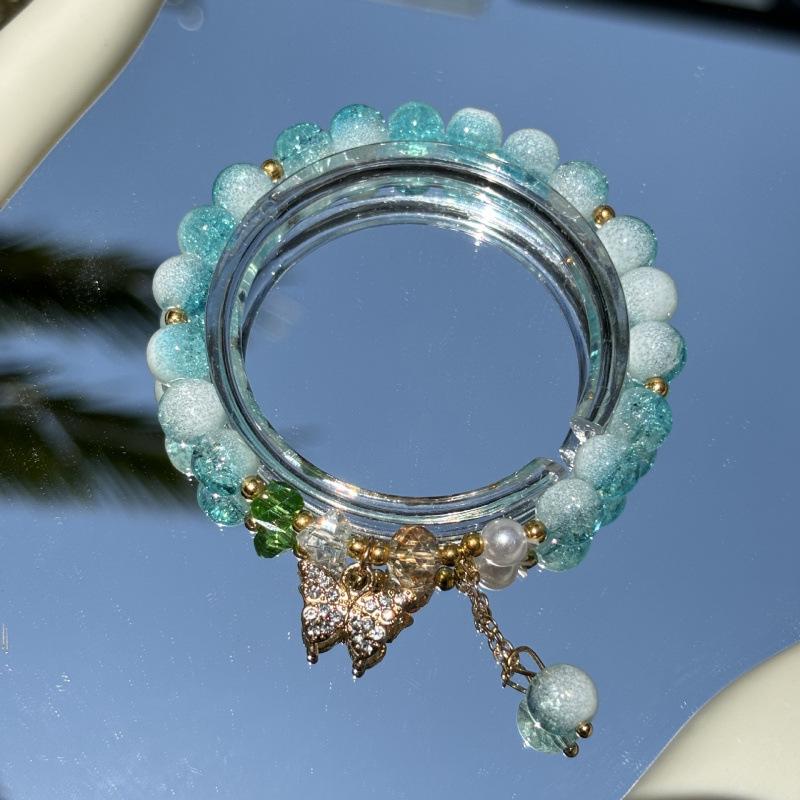 Lily of the Valley Butterfly Bracelet - Multi-Style Beaded Star & Moon Design