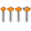 8mm Shank Woodworking Router Bit Set Tip Engraving Knife Door Plate Knife Numerical Control Engraving Machine Tools