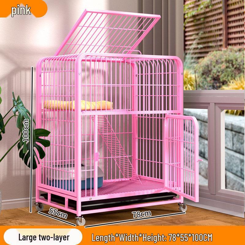 Compact Multi-Layer Indoor Cat Cage and Nest House