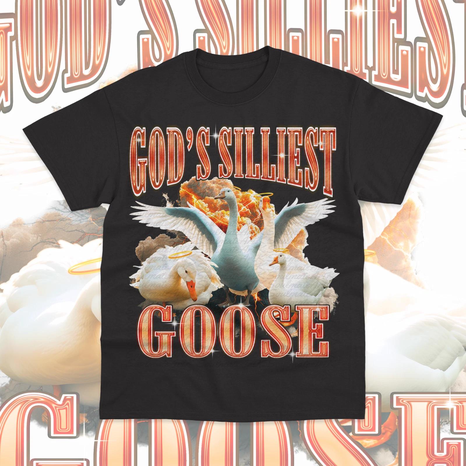 God s Silliest Goose Funny T-Shirt Waterbird Animal Lovers Sweater Gift Soft Tee M