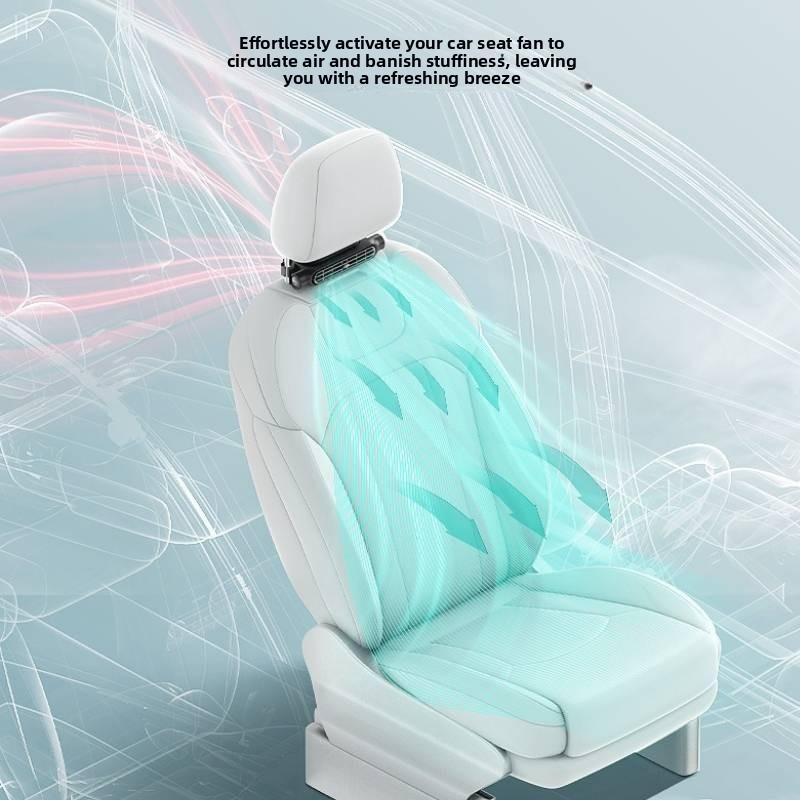 Auto-Ventilator USB-wiederaufladbar Dual-Turbo ABS-Kühlventilator für Komfort auf dem Rücksitz