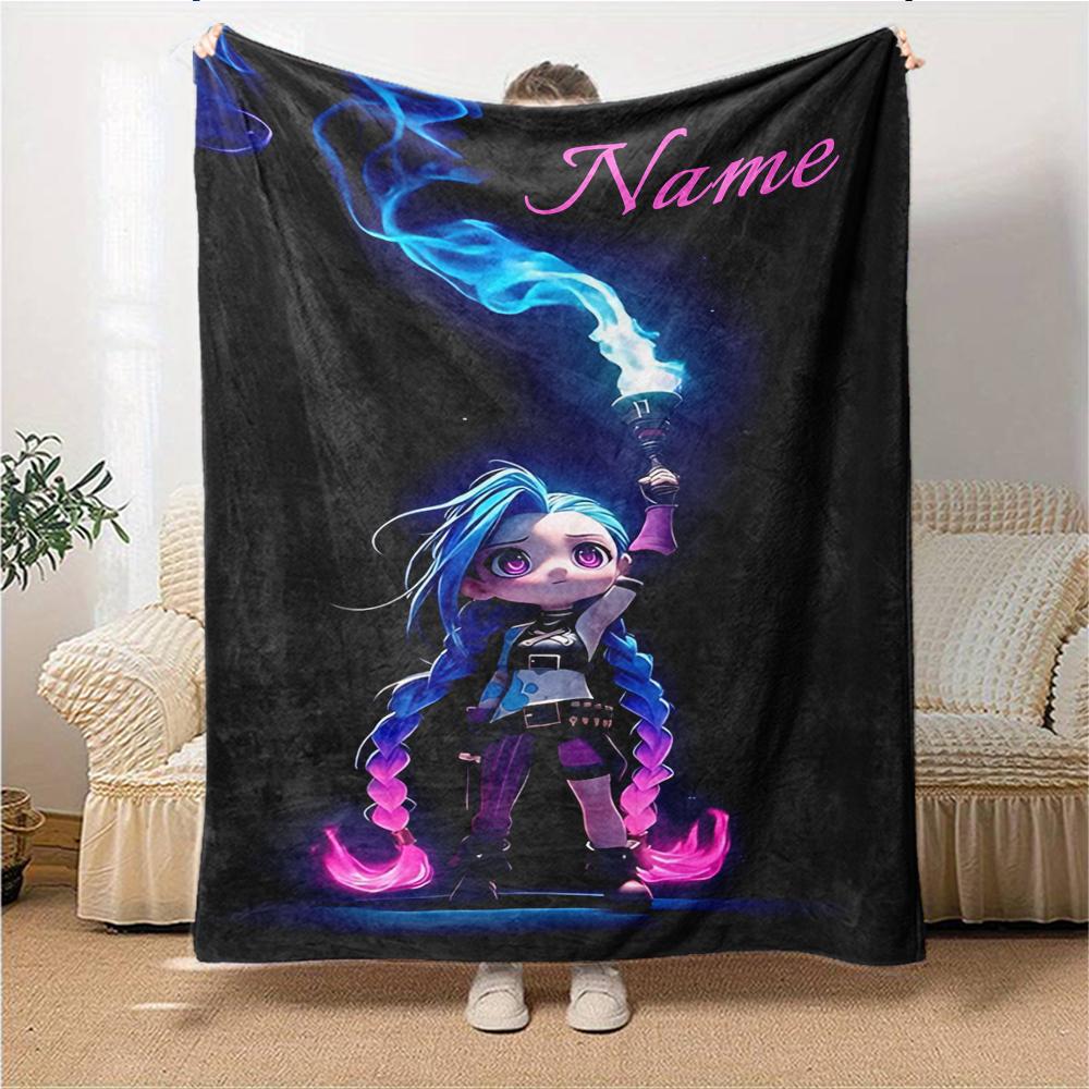 Custom Name BT21 Character Collection blanket for Couch & Bed, Plush Cozy Fuzzy Blanket Super Soft & Warm Blankets for Fall and Winter. 0908168