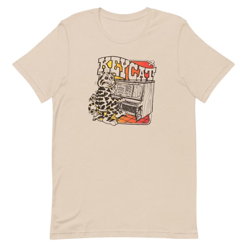 KEYCAT 80s Style Graphic Key Cat Tee Shirt Unisex t-shirt 3XL