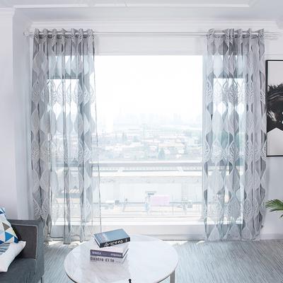 Blätter Vorhang Tüll Fenster Voile Drape Volant 1 Panel Stoff