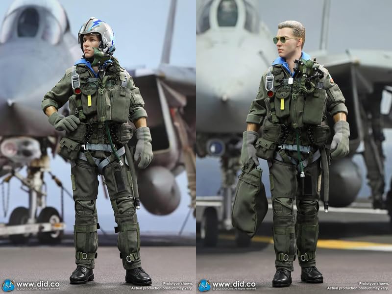 DID Scale Figure US Navy Fighter Pilot Tom Nick MA80182 US Navy Top Pilots Tom and Nick Movie 1/6 F-14 - & F-14