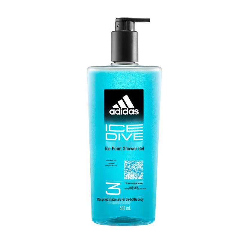 Adidas Men s Ice Point 3-in-1 Shower Gel, Shampoo & Face Wash