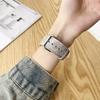 Watch Bands For Apple Watch Series 10 Ultra 9 8 7 SE 6 5 4 3 2 1 46mm 49mm 45mm 44mm 42mm Leather Wrist Strap with Steel Buckle
