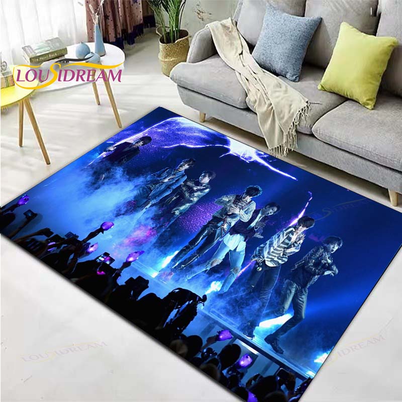 Kpop Bangtan Boys BTS Carpet Rug Kids Carpets Living Room Tea Table Mats Bedroom Rug Washable Floor Mats Household Area Mat