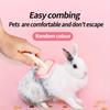 Silicone Pet Grooming Brush with Soft Bristles and Heart-shaped Head - Gently Removes Knots and Massages Small Pets with The Brush To Reduce Hair Loss