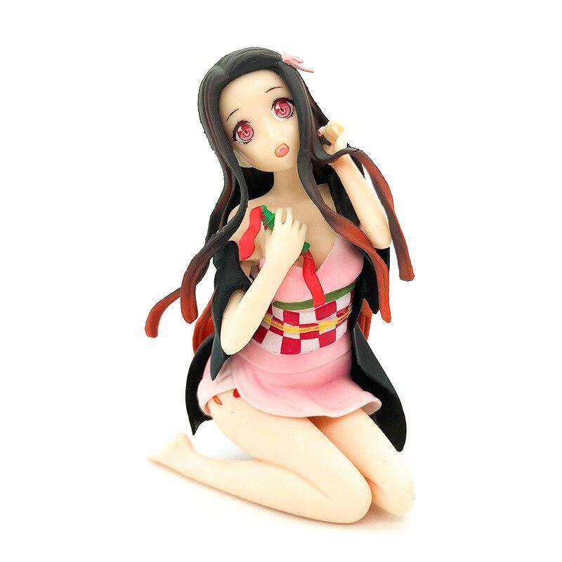 Demon Slayer Anime Sexy Kneeling Position And Can Can Be Taken Off Kamado Nezuko Pvc Action Figure Decoration Model Toys Gifts