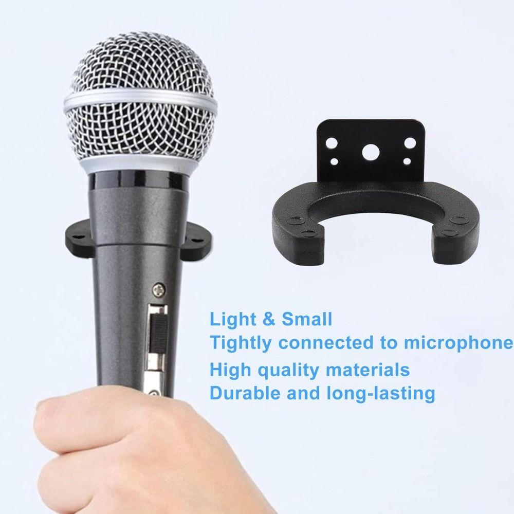 Anti-slip Microphone Holders Space Saving Mic Bracket Portable Wall Mounted Mic Holder Karaoke