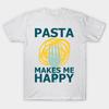 Asian Size Men Black Print T-shirt Funny Pasta Slogan - Funny Food Lover Gift No-Cut Print Cotton Tshirt