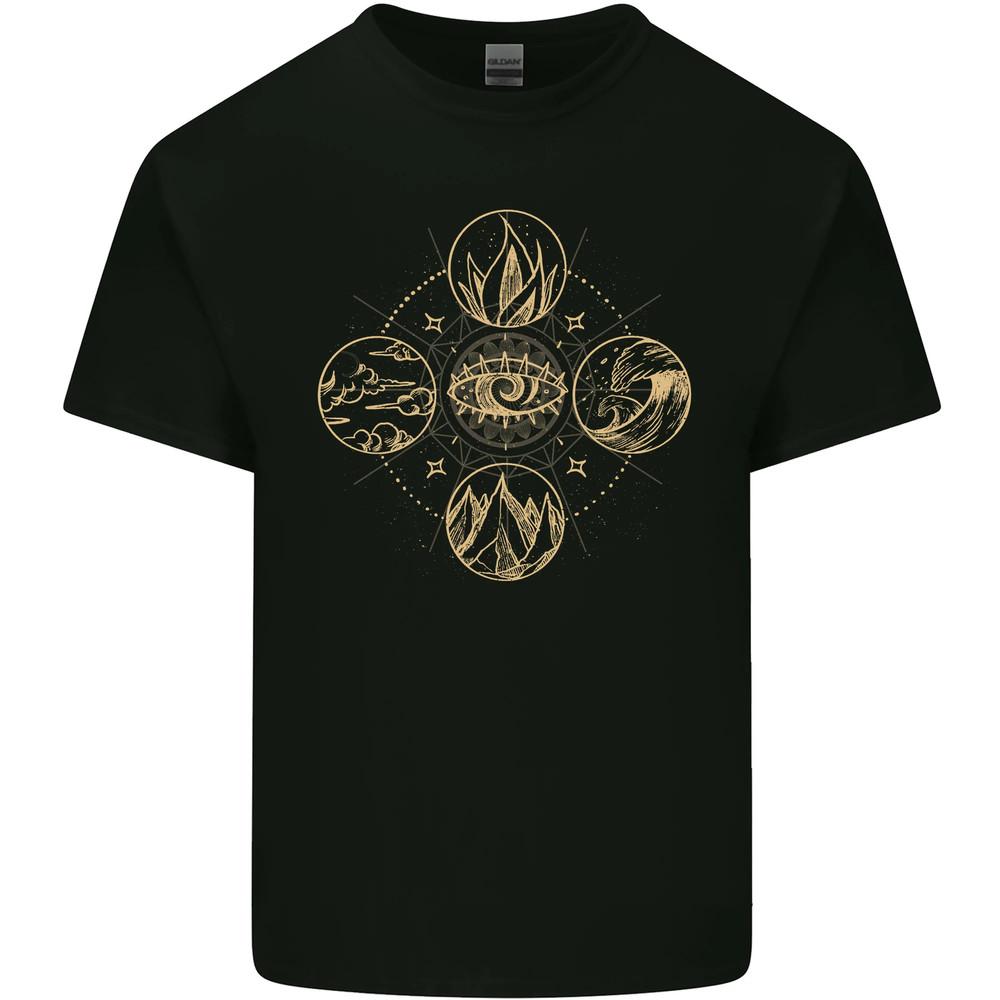 Небесные Элементы Астрология Знак Зодиака Мужская Хлопковая Футболка Топ Унисекс Футболка XXXXL