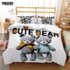 Cute Little Bear Printed Polyester Soft And Comfortable  Comforter Bedding Sets For Children  Complete Size Customizable