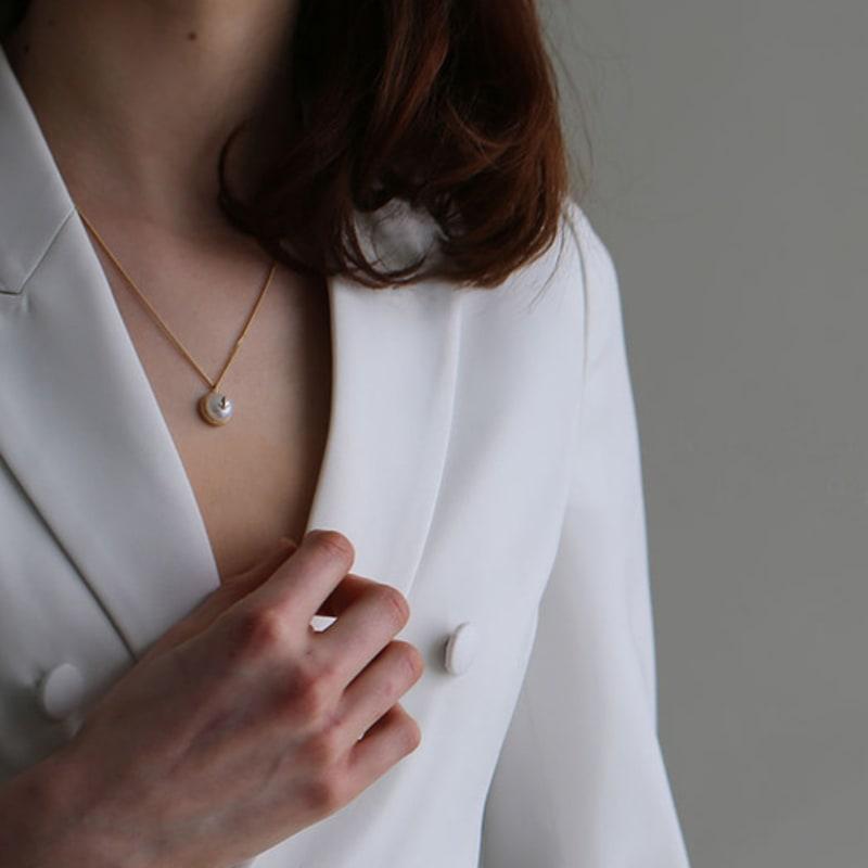 De,deer Ancre Freshwater Pearl Necklace [2103N009]