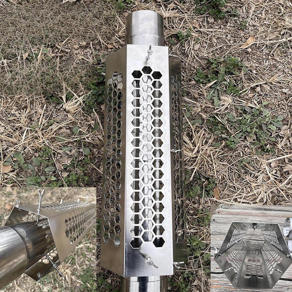 Tent Furnace Chimney Pipe Cover, Exhaust Protective,Tent Protector,Anti Scalding Net for