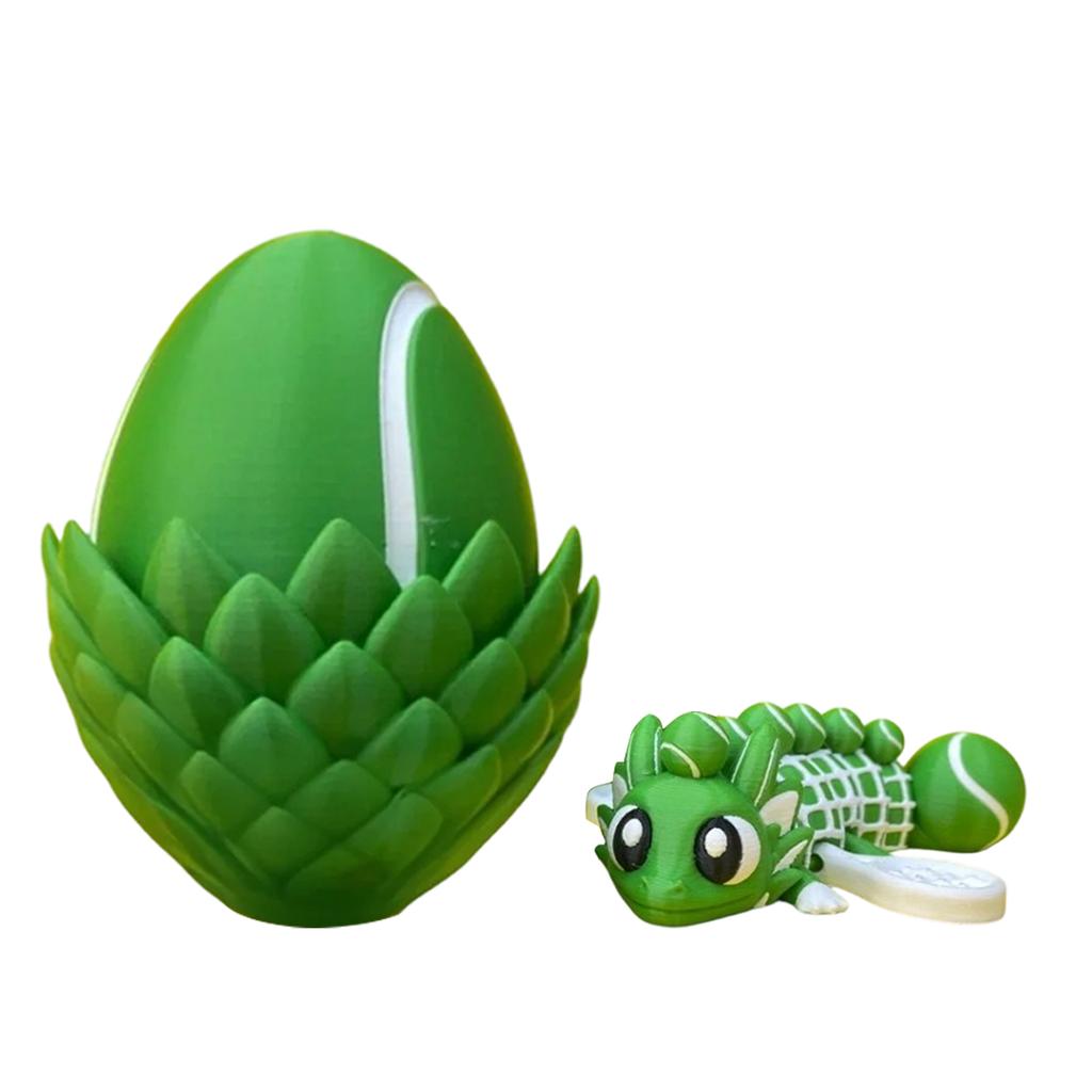 3D Printed Dragon Egg Fidget Toy with Detachable Hatch and Dragon Figurine Durable Plastic Construction for Stress Relief and Focus Enhancement