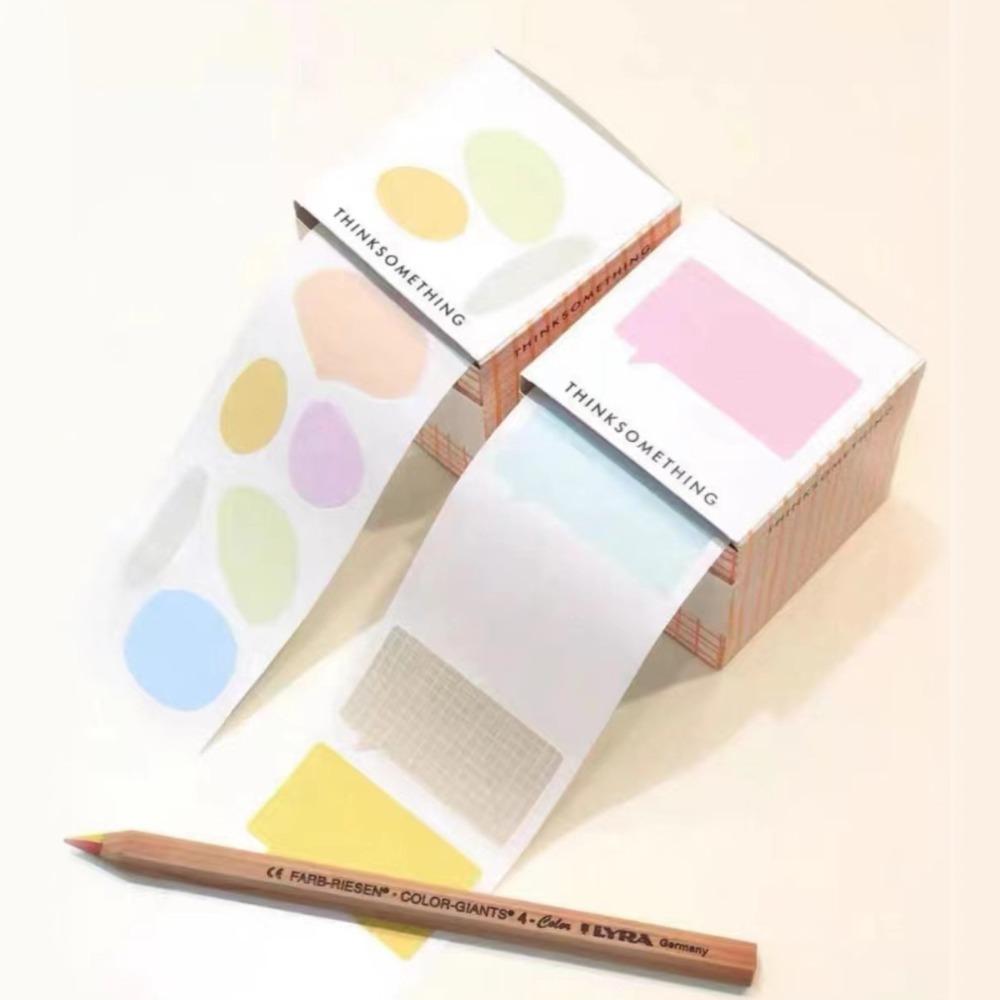 Gradient Color Roll TAPE Dual Purpose Note Sticky Notes Cute Clouds Memo Pad Stationary